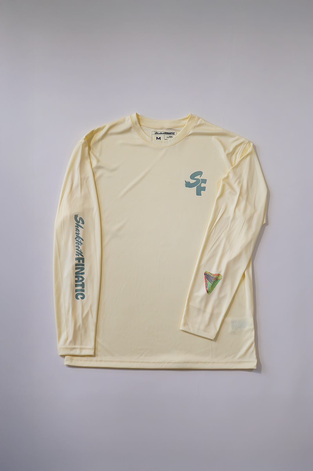 Butter Yellow Long Sleeve Performance Shirt with Rasta Meg Design